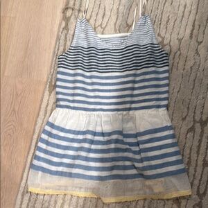 Lemlem Blue and White Striped Mini Dress